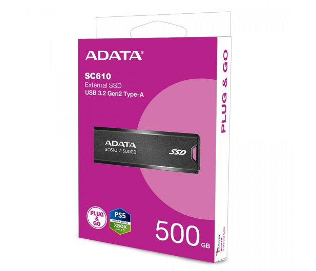 ADATA SC610 500GB USB 3.2 Gen 2 Czarny - 1244675 - zdjęcie 4